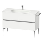 Duravit Waschtischunterschrank boden Sivida 121x59,2x47,7cm, 2 SBK, we. ma, Gr. chr