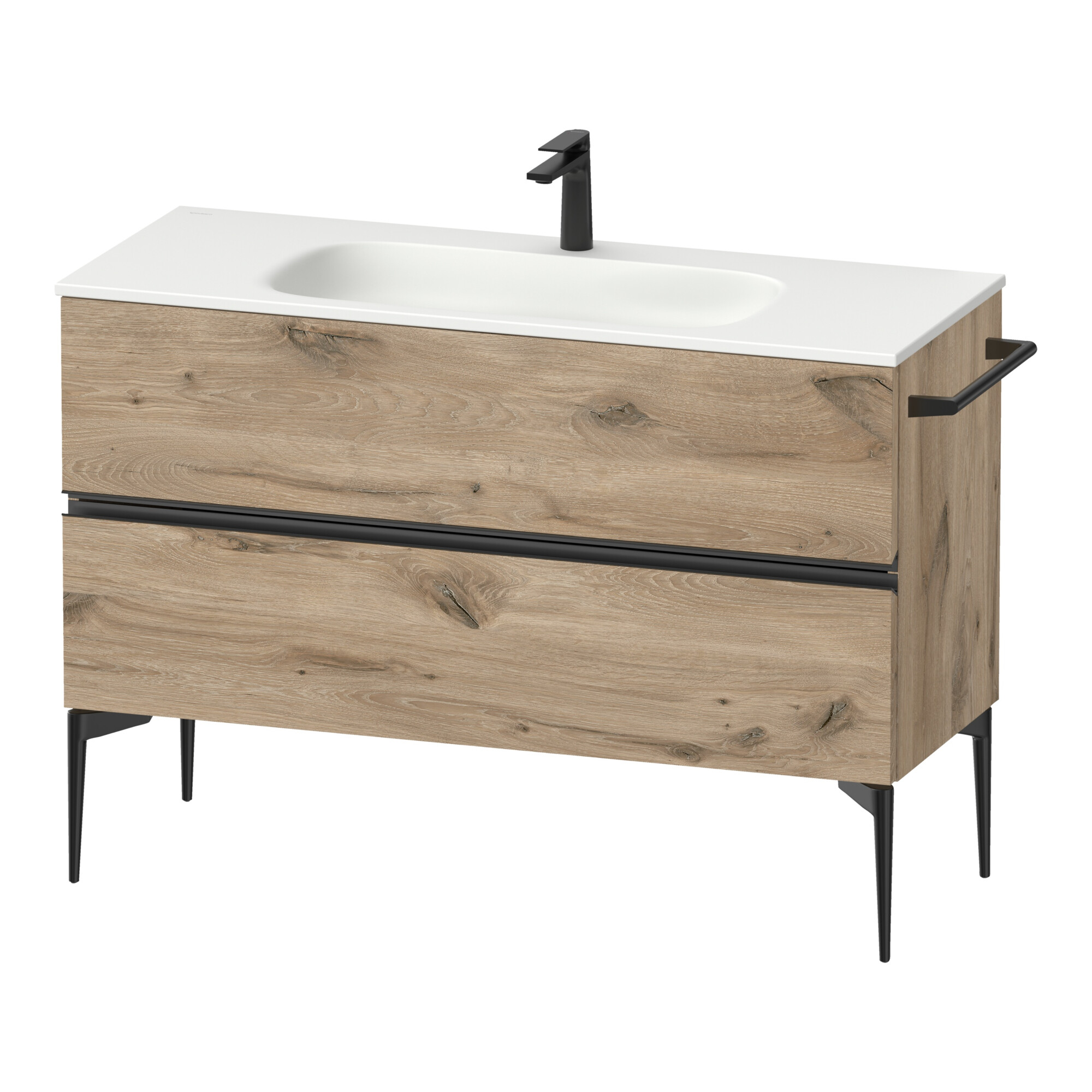 Duravit Waschtischunterschrank boden Sivida 121x59,2x47,7cm, 2 Schub., E Marm, G sw