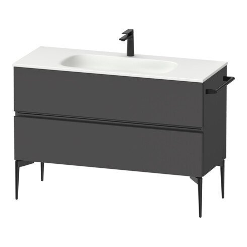 Duravit Waschtischunterschrank boden Sivida 121x59,2x47,7cm, 2 Schub., gra m, Gr. sw