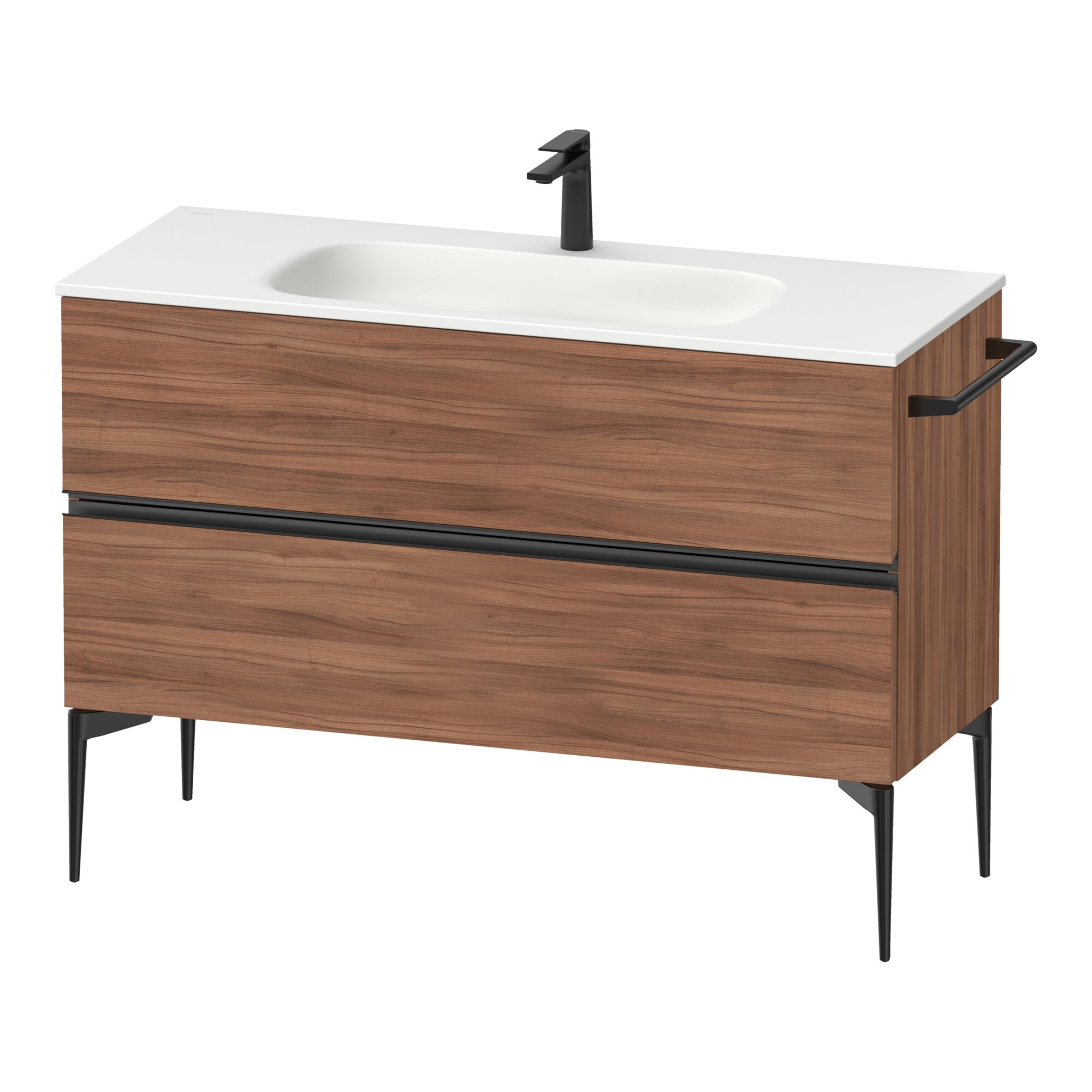 Duravit Waschtischunterschrank boden Sivida 121x59,2x47,7cm, 2 Schub., N Nat, Gr. sw