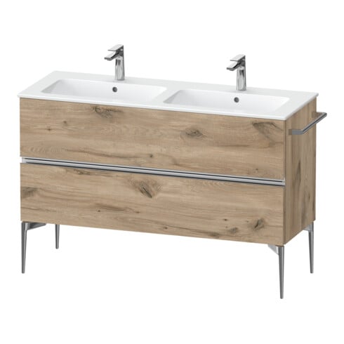 Duravit Waschtischunterschrank boden Sivida 128x59,1x47,7cm, 2 Schub., E Marm, G chr