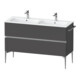Duravit Waschtischunterschrank boden Sivida 128x59,1x47,7cm, 2 Schub., gra m, G chr-1