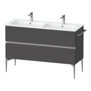 Duravit Waschtischunterschrank boden Sivida 128x59,1x47,7cm, 2 Schub., gra m, G chr