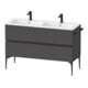 Duravit Waschtischunterschrank boden Sivida 128x59,1x47,7cm, 2 Schub., gra m, Gr. sw-1
