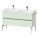 Duravit Waschtischunterschrank boden Sivida 128x59,1x47,7cm, 2 Schub., grün m, G chr-1