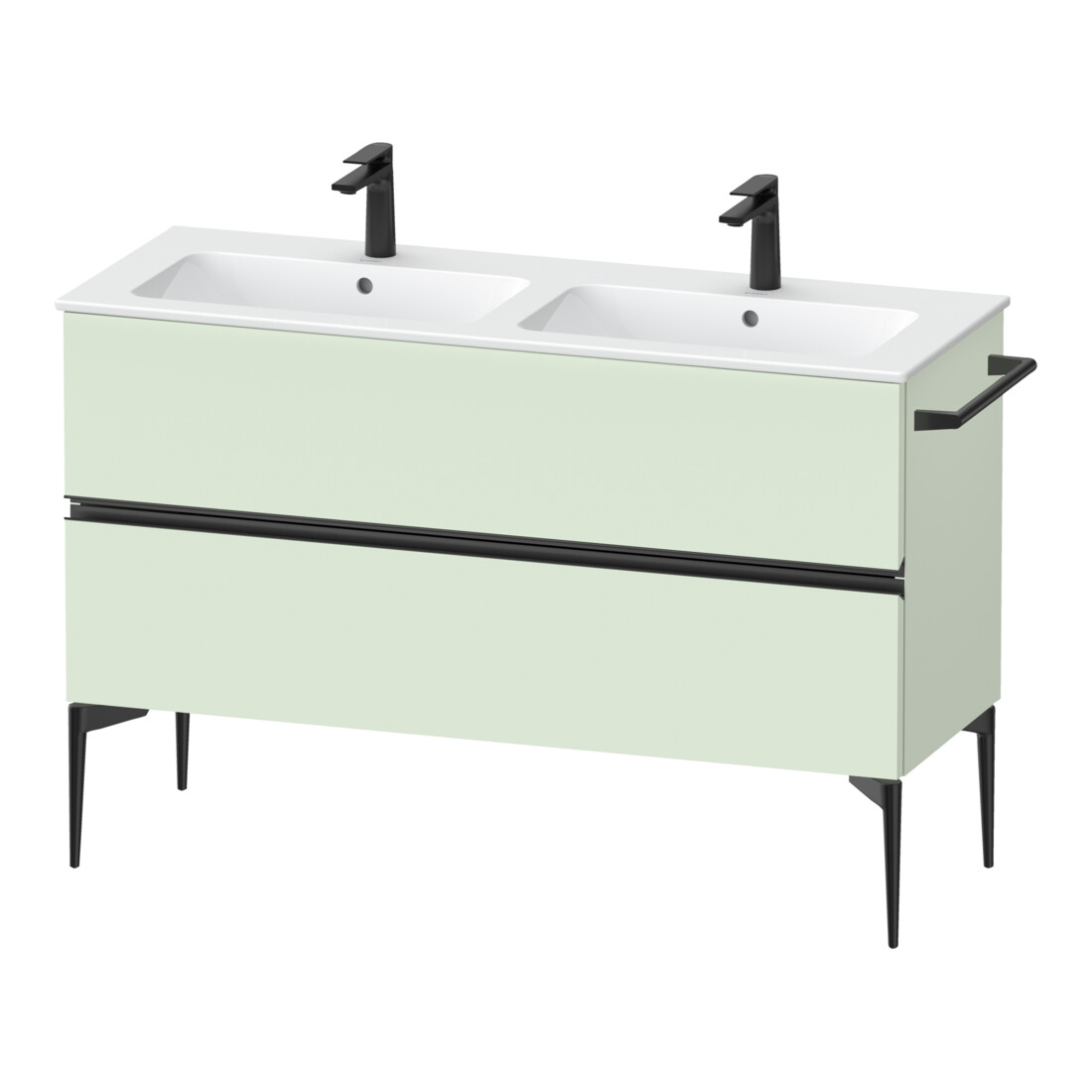 Duravit Waschtischunterschrank boden Sivida 128x59,1x47,7cm, 2 Schub., grün m, G sw