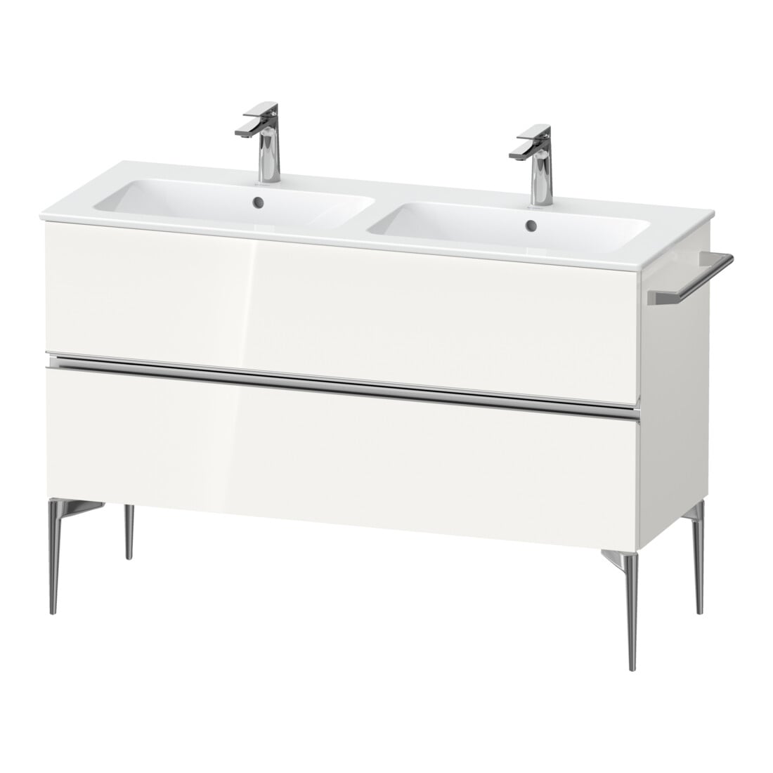 Duravit Waschtischunterschrank boden Sivida 128x59,1x47,7cm, 2 Schub., w g, Gr. chr