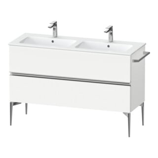 Duravit Waschtischunterschrank boden Sivida 128x59,1x47,7cm, 2 Schub., w ma, Gr. chr