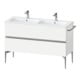 Duravit Waschtischunterschrank boden Sivida 128x59,1x47,7cm, 2 Schub., w ma, Gr. chr-1