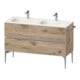 Duravit Waschtischunterschrank boden Sivida 128x59,2x47,7cm, 2 SBK, Ei Marm, Gr. chr-1