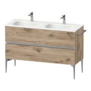 Duravit Waschtischunterschrank boden Sivida 128x59,2x47,7cm, 2 SBK, Ei Marm, Gr. chr