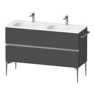 Duravit Waschtischunterschrank boden Sivida 128x59,2x47,7cm, 2 SBK, gra ma, Gr. chr