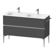 Duravit Waschtischunterschrank boden Sivida 128x59,2x47,7cm, 2 SBK, gra ma, Gr. chr