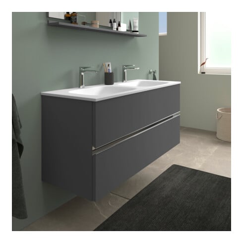 Duravit Waschtischunterschrank boden Sivida 128x59,2x47,7cm, 2 SBK, gra ma, Gr. chr