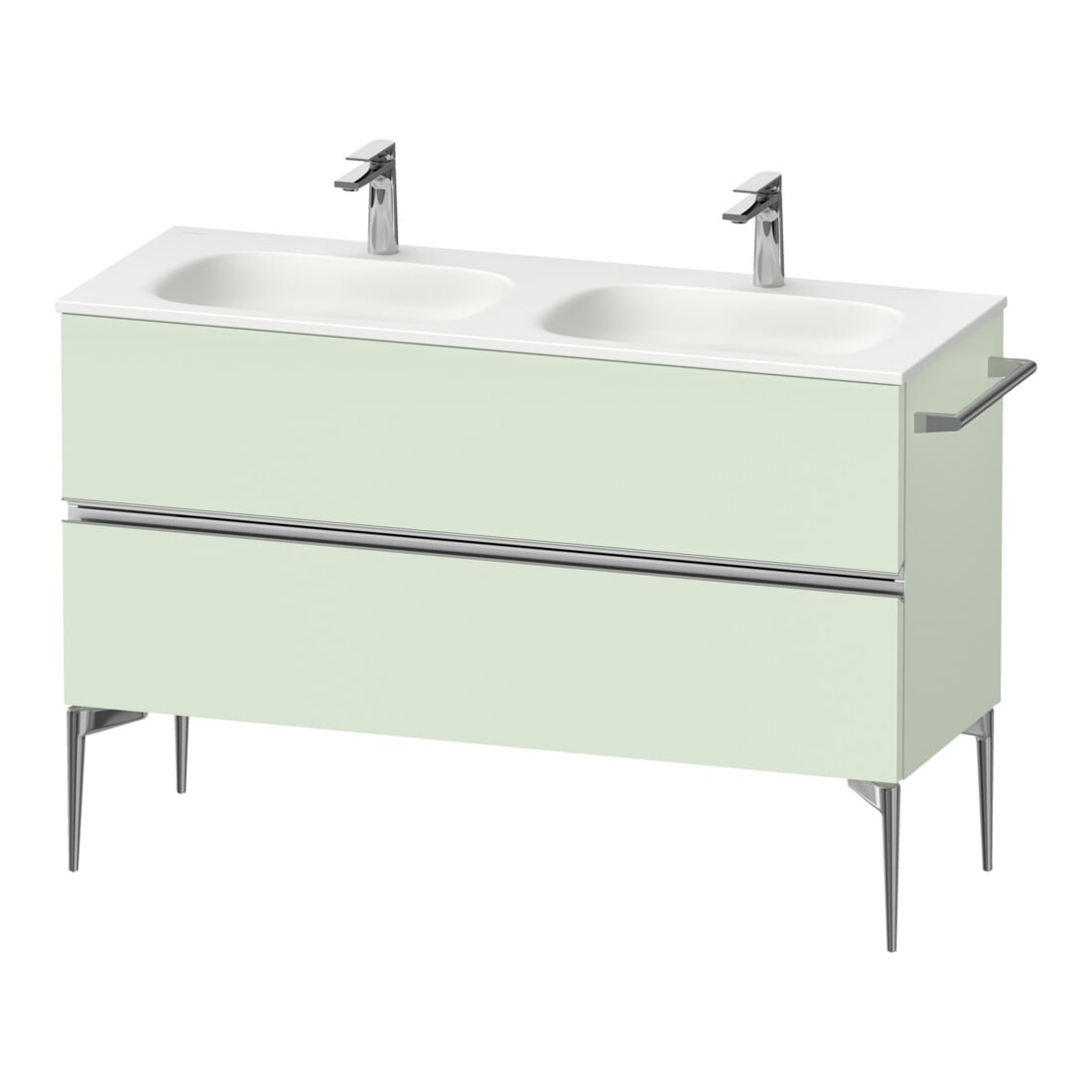 Duravit Waschtischunterschrank boden Sivida 128x59,2x47,7cm, 2 SBK, grün ma, Gr. chr