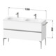 Duravit Waschtischunterschrank boden Sivida 128x59,2x47,7cm, 2 SBK, grün ma, Gr. chr-3