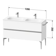 Duravit Waschtischunterschrank boden Sivida 128x59,2x47,7cm, 2 SBK, N Nat, Gr. chr-3