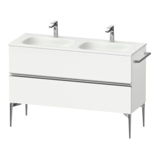 Duravit Waschtischunterschrank boden Sivida 128x59,2x47,7cm, 2 SBK, we. ma, Gr. chr