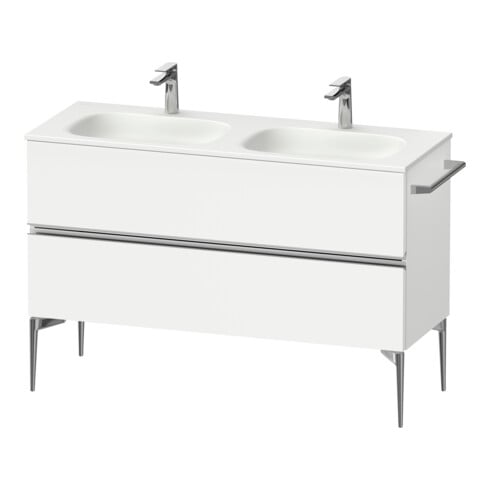Duravit Waschtischunterschrank boden Sivida 128x59,2x47,7cm, 2 SBK, we. ma, Gr. chr