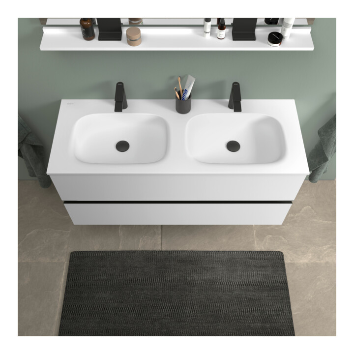 Duravit Waschtischunterschrank boden Sivida 128x59,2x47,7cm, 2 Schub., w ma, Gr. sw