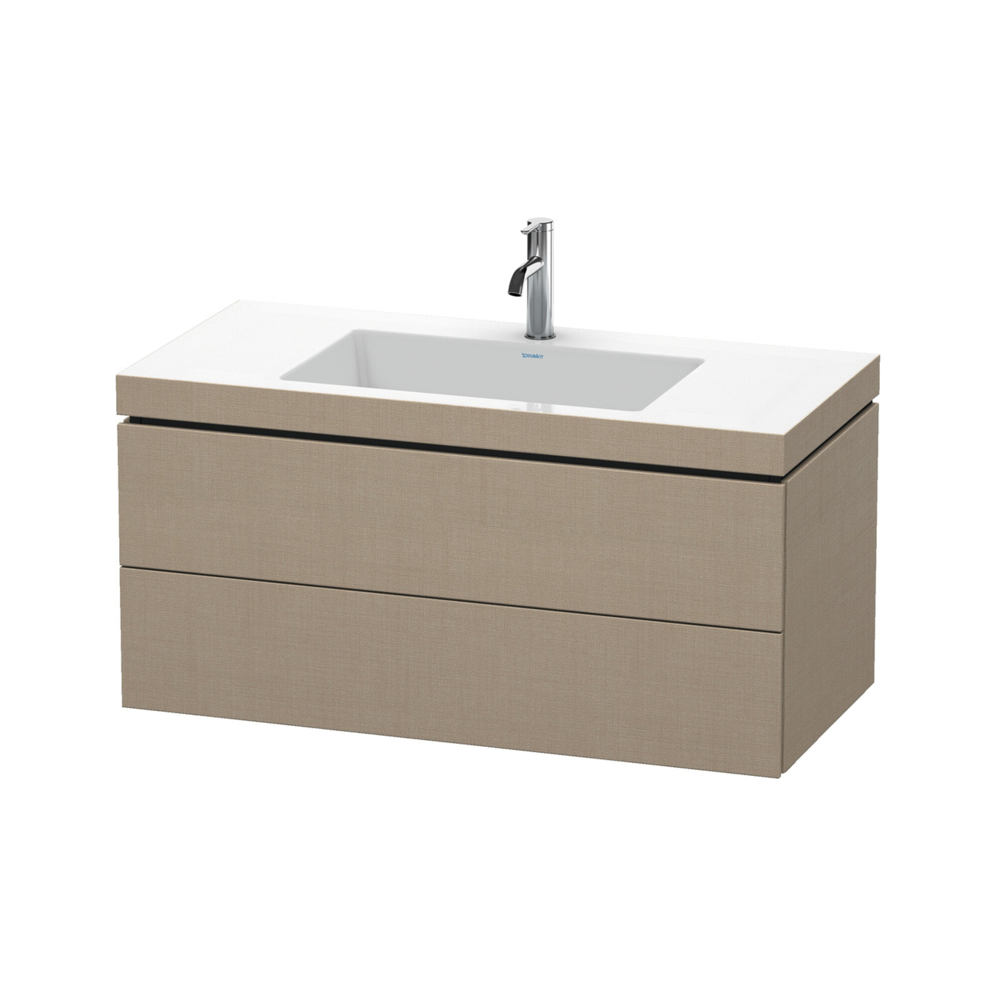 Duravit Waschtischunterschrank c-bonded L-Cube 100x48cm, 1 Hahnl., lei, 2 Schub., wandhängend