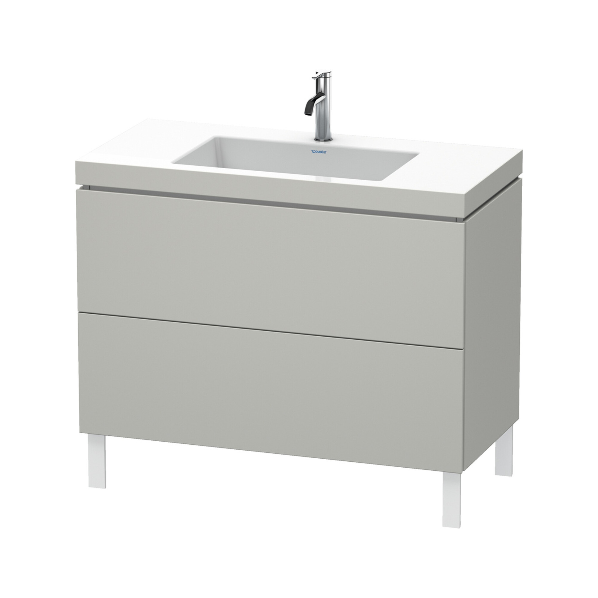Duravit Waschtischunterschrank c-bonded L-Cube 100x48cm, 1 HL, bg ma, 2 Ausz., steh.
