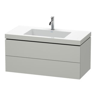 Duravit Waschtischunterschrank c-bonded L-Cube 100x48cm, 1 HL, bg ma, 2 Schub., wandhängend