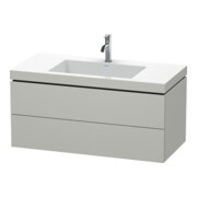 Duravit Waschtischunterschrank c-bonded L-Cube 100x48cm, 1 HL, bg ma, 2 Schub., wandhängend