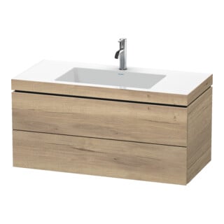 Duravit Waschtischunterschrank c-bonded L-Cube 100x48cm, 1 HL, E marm., 2 Schub., wandhängend