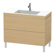 Duravit Waschtischunterschrank c-bonded L-Cube 100x48cm, 1 HL, E N, 2 Ausz., bodensteh.-1