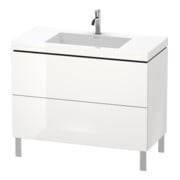 Duravit Waschtischunterschrank c-bonded L-Cube 100x48cm, 1 HL, E s, 2 Ausz., bodensteh.-5
