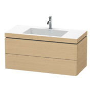 Duravit Waschtischunterschrank c-bonded L-Cube 100x48cm, 1 HL, Ei natur, 2 Schubkästen