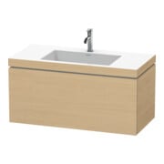 Duravit Waschtischunterschrank c-bonded L-Cube 100x48cm, 1 HL, Eiche natur, 1 Auszug