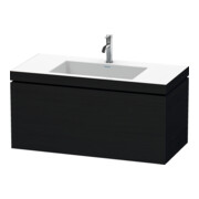 Duravit Waschtischunterschrank c-bonded L-Cube 100x48cm, 1 HL, Eiche schwarz, 1 Auszug