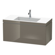 Duravit Waschtischunterschrank c-bonded L-Cube 100x48cm, 1 HL, f Gr hgl, 1 Ausz., wandhängend