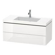 Duravit Waschtischunterschrank c-bonded L-Cube 100x48cm, 1 HL, gra m, 2 Schub., wandhängend-2