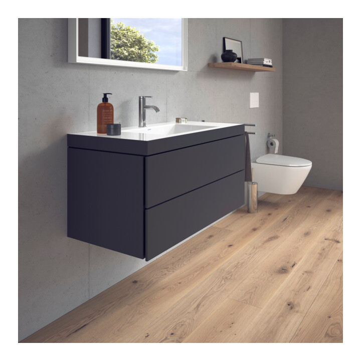Duravit Waschtischunterschrank c-bonded L-Cube 100x48cm, 1 HL, gra ma, 2 Schub., wandhängend
