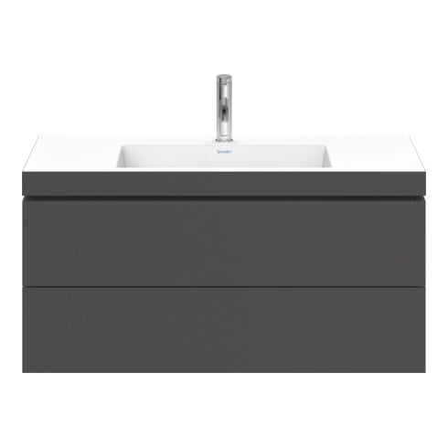 Duravit Waschtischunterschrank c-bonded L-Cube 100x48cm, 1 HL, gra ma, 2 Schub., wandhängend