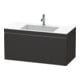 Duravit Waschtischunterschrank c-bonded L-Cube 100x48cm, 1 HL, gra matt, 1 Ausz., wandhängend-1