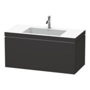 Duravit Waschtischunterschrank c-bonded L-Cube 100x48cm, 1 HL, gra matt, 1 Ausz., wandhängend