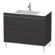 Duravit Waschtischunterschrank c-bonded L-Cube 100x48cm, 1 HL, gra matt, 2 Ausz., steh.-1