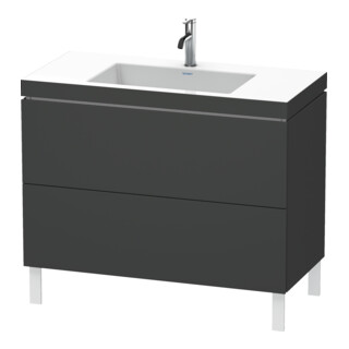 Duravit Waschtischunterschrank c-bonded L-Cube 100x48cm, 1 HL, graph ma, 2 Ausz., steh.