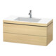 Duravit Waschtischunterschrank c-bonded L-Cube 100x48cm, 1 HL, med. Ei, 2 Schub., wandhängend-1