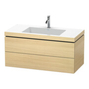 Duravit Waschtischunterschrank c-bonded L-Cube 100x48cm, 1 HL, med. Ei, 2 Schub., wandhängend