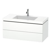 Duravit Waschtischunterschrank c-bonded L-Cube 100x48cm, 1 HL, w matt, 2 Schub., wandhängend
