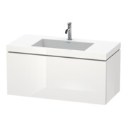 Duravit Waschtischunterschrank c-bonded L-Cube 100x48cm, 1 HL, we. hgl, 1 Ausz., wandhängend