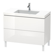 Duravit Waschtischunterschrank c-bonded L-Cube 100x48cm, 1 HL, we. hgl, 2 Ausz., steh.