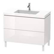 Duravit Waschtischunterschrank c-bonded L-Cube 100x48cm, 1 HL, we. hgl, 2 Ausz., steh.