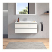 Duravit Waschtischunterschrank c-bonded L-Cube 100x48cm, 1 HL, we. hgl, 2 Schub., wandhängend-2