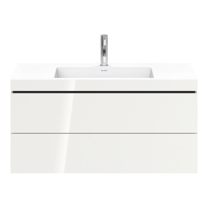 Duravit Waschtischunterschrank c-bonded L-Cube 100x48cm, 1 HL, we. hgl, 2 Schub., wandhängend